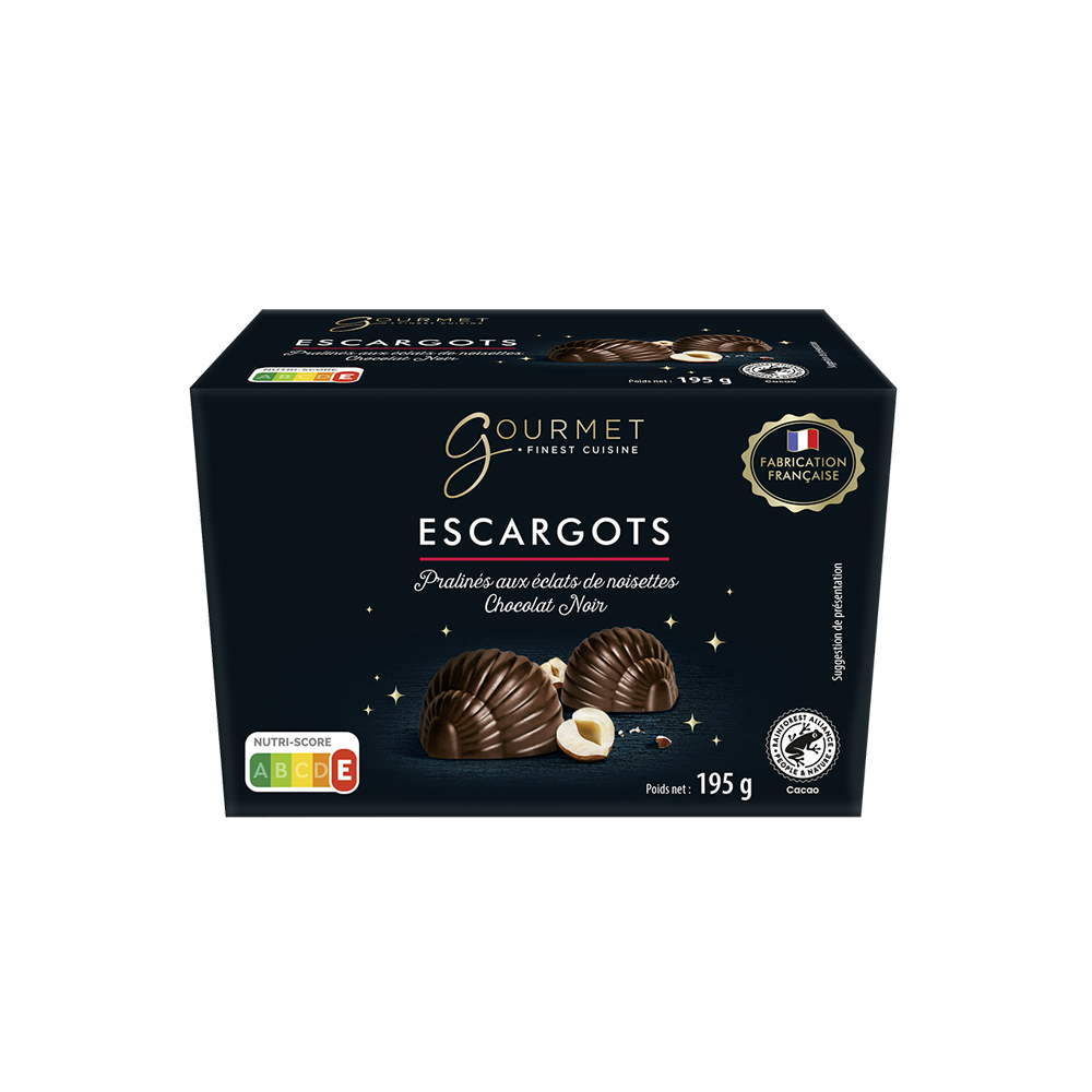 Escargots Praliné Chocolat Noir Jacquot 300g