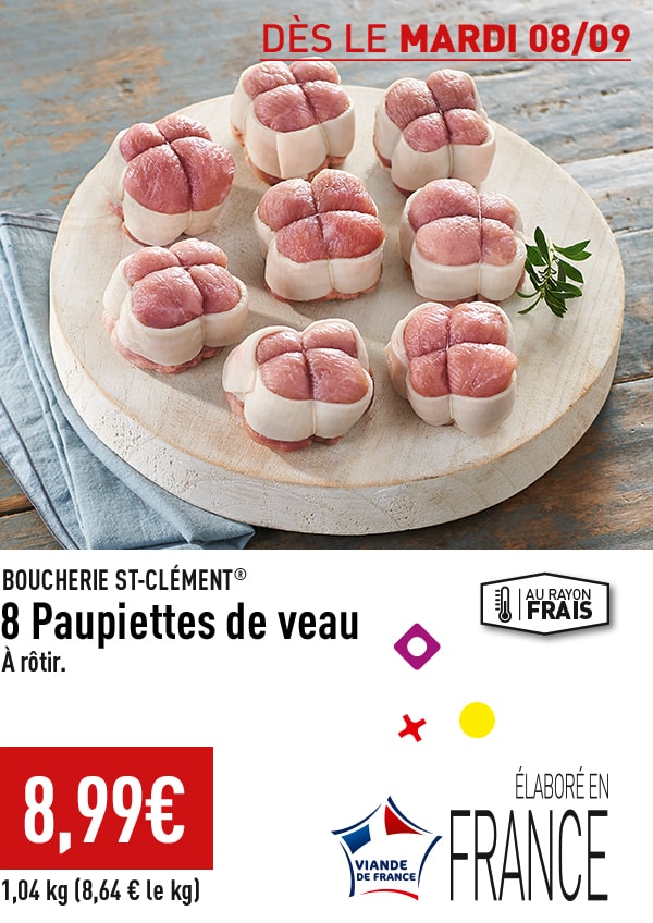 8 paupiettes de veau