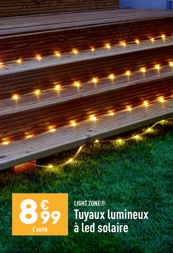 Tuyau lumineux à LED solaire