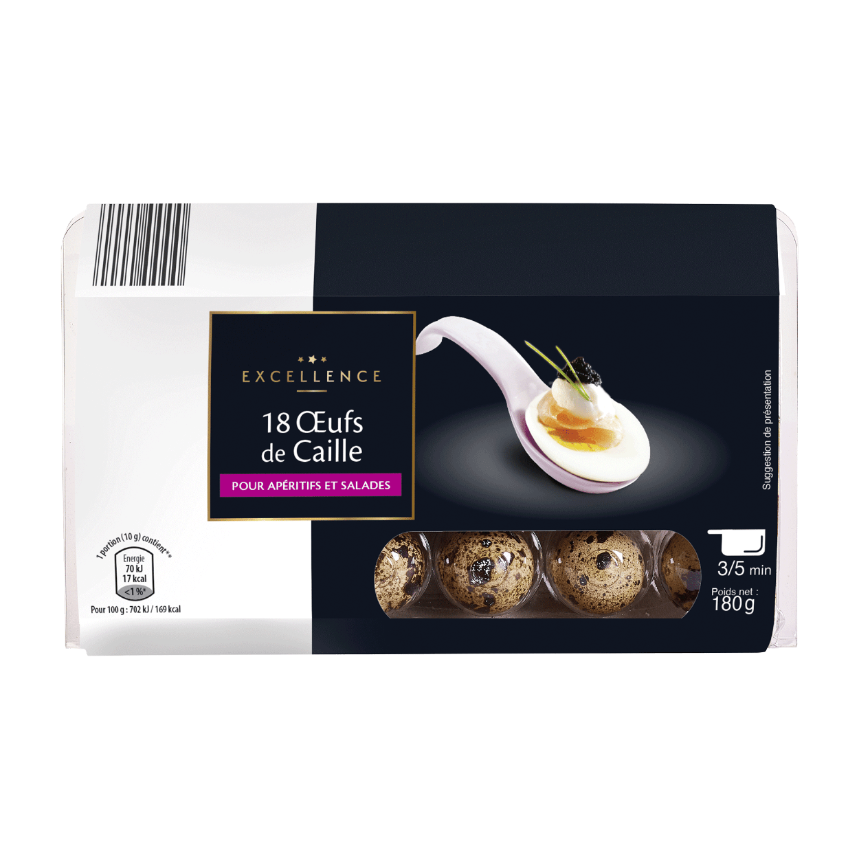 EXCELLENCE® 18 œufs de caille à bas prix chez ALDI